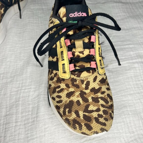 ADIDAS GIRLS Racer TR21 Leopard Running Shoe SIZE 2 - Picture 8 of 9